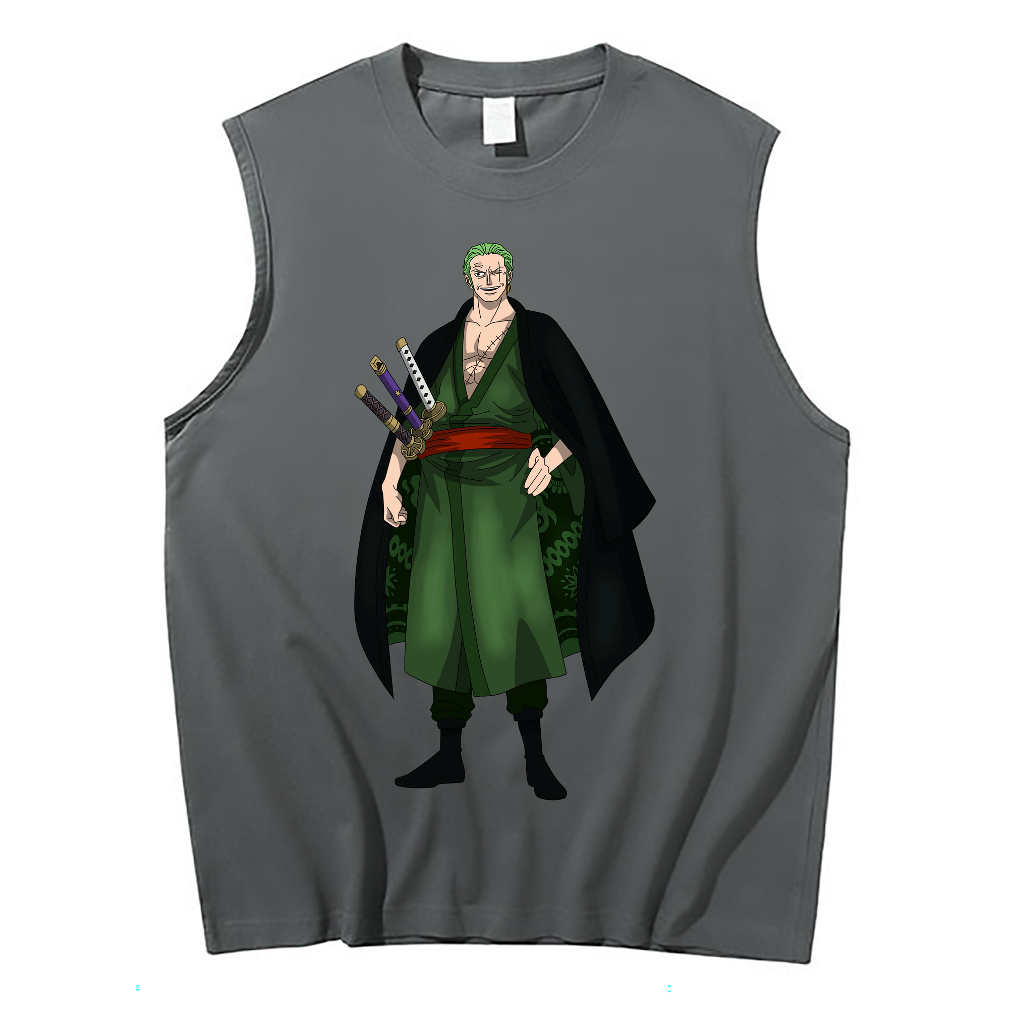 ワンピース ロロノア・ゾロ ONE PIECE Roronoa Zoro コットン100％タンクトップ（フロントプリント）